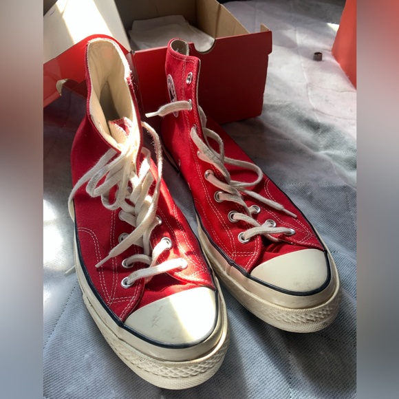 Red High Top Converse Size 13 - Picture 2 of 2